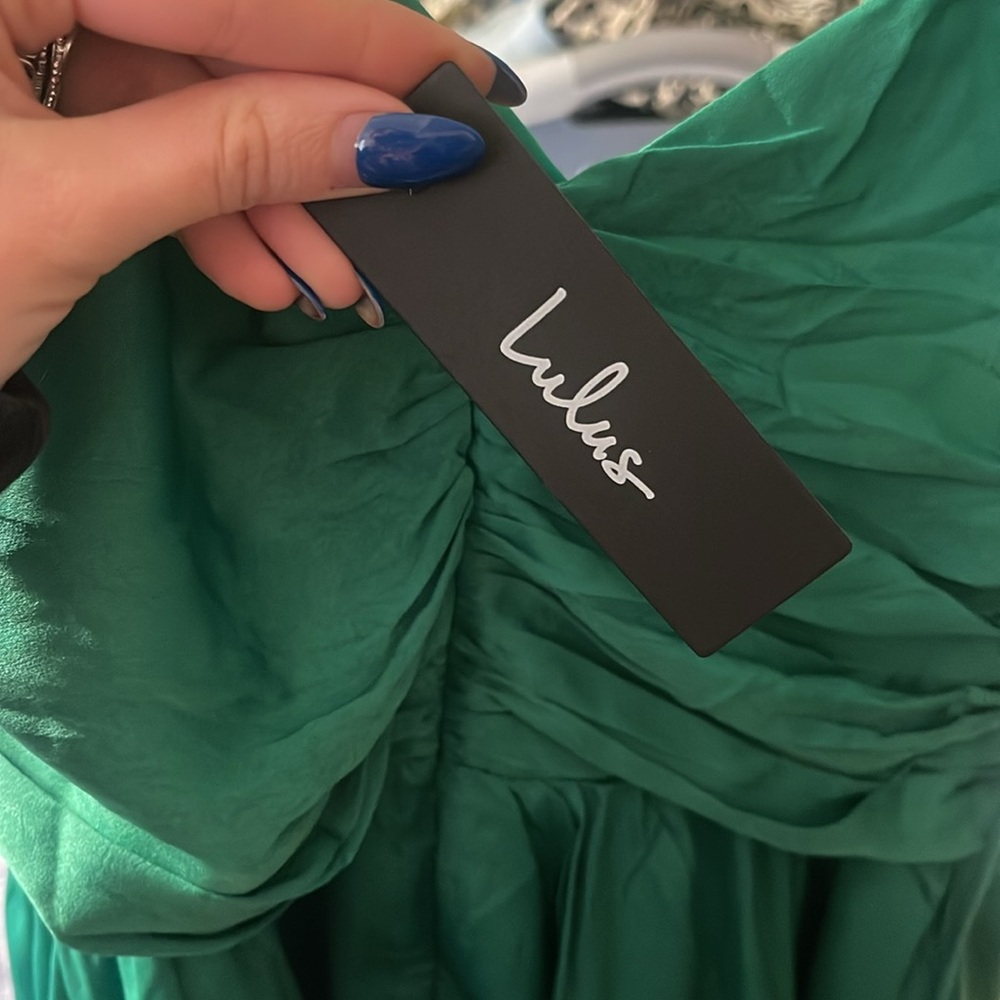 Lulus Daytime Darling Dress Color Green Style Mini Ruffle - Picture 6 of 7